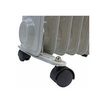 Fine Elements 11 Fin Oil Filled Radiator Heater 2500W 3 Heat Settings Adjustable Thermostat Overheat Protection White