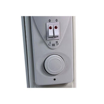 Fine Elements 11 Fin Oil Filled Radiator Heater 2500W 3 Heat Settings Adjustable Thermostat Overheat Protection White