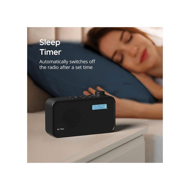 i-Star DAB/DAB Plus Digital & FM Radio Clear LCD Display Mains Powered Or Battery USB Charging Black