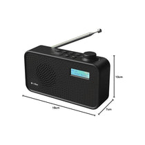 i-Star DAB/DAB Plus Digital & FM Radio Clear LCD Display Mains Powered Or Battery USB Charging Black