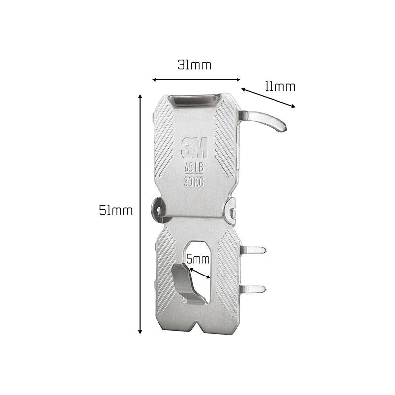 3M CLAW Drywall Plasterboard Picture Hanger Wall Hooks Holds Up To 30kg Pack of 2 Secondary image