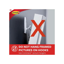 3M Command Utility Hooks Small 6 Hooks And 12 Small Strips 450g Holding Power Value Pack White