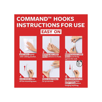 3M Command Utility Hooks Large 1 Hook And 2 Large Strips 2.2kg Holding Power White