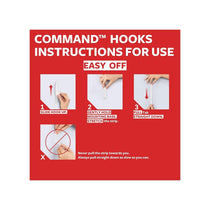 3M Command Utility Hooks Large 1 Hook And 2 Large Strips 2.2kg Holding Power White
