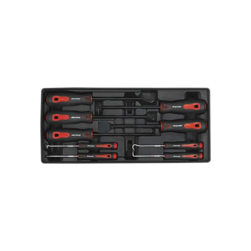 Sealey Premier Scraper & Hook Set With Tool Tray 9 Piece