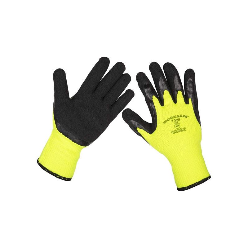 Sealey Worksafe Thermal Super Grip Gloves Large Pack of 12 Pairs