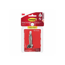 3M Command Mini Hooks Value Pack Mini 18 Hooks And 24 Small Strips 225g Holding Power White