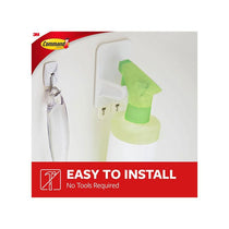3M Command Spray Bottle Hanger Large 1 Hanger And 2 Large Strips 1 Kg Holding Power White