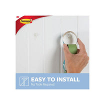 3M Command Mini Hooks With Strips Mini 6 Hooks And 8 Small Strips 225g Holding Power Clear/Transparent