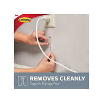 3M Command Round Cord Clips Small 4 Clips And 5 Small Strips Clear/Transparent