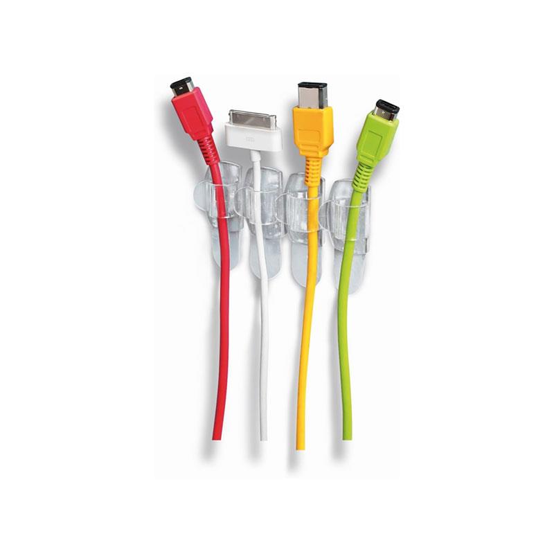 3M Command Round Cord Clips Small 4 Clips And 5 Small Strips Clear/Transparent