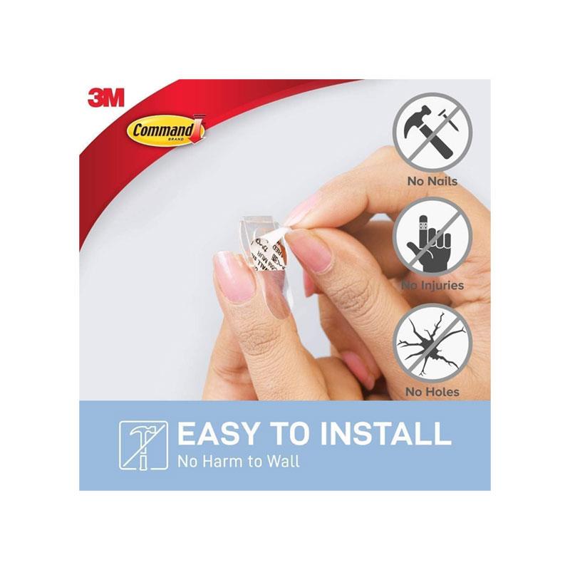 3M Command Refill Strips Mini 40 Strips For Decorating Clips Clear/Transparent