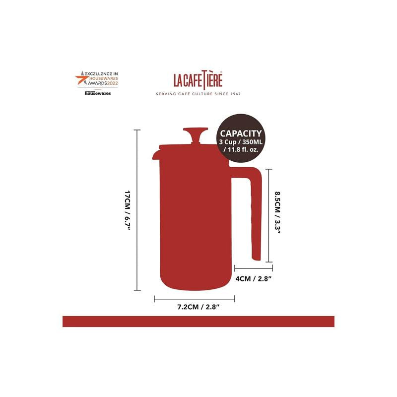 La Cafetiere Pisa Cafetiere French Presses 3-Cup 350ml Touchscreen Glass Red Secondary image