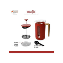 La Cafetiere Pisa Cafetiere French Presses 3-Cup 350ml Touchscreen Glass Red