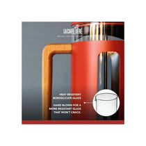 La Cafetiere Pisa Cafetiere French Presses 3-Cup 350ml Touchscreen Glass Red