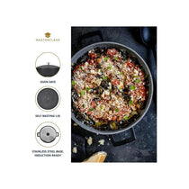 MasterClass Shallow Casserole Dish 32cm 5 Litres Cast Aluminium Metal Gift Boxed Black