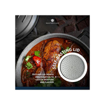 MasterClass Shallow Casserole Dish 32cm 5 Litres Cast Aluminium Metal Gift Boxed Black