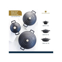 MasterClass Shallow Casserole Dish 32cm 5 Litres Cast Aluminium Metal Gift Boxed Black