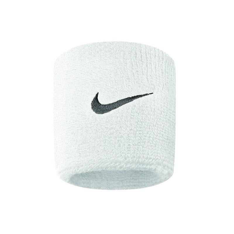 Nike Swoosh Wristband White/Black Absorbent Sports Wristbands Pair Secondary image