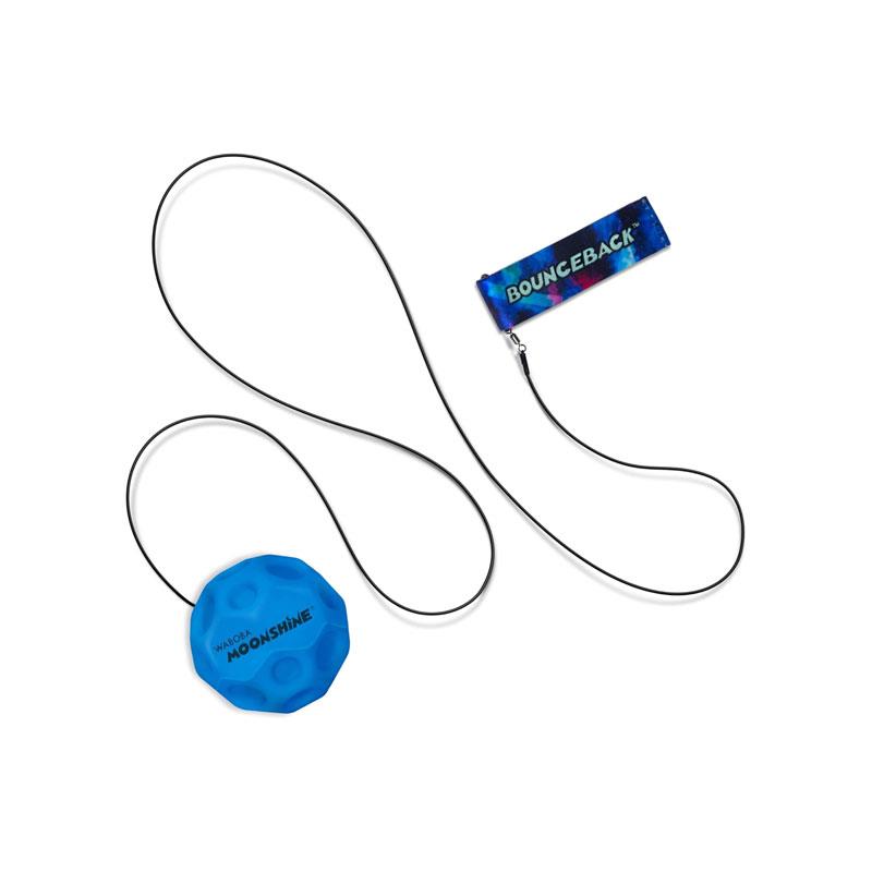 Waboba LED Bounceback Moon Ball With Wrist Strap High-Bounce Tether Ball Motion-Activated Lights Blue Secondary image