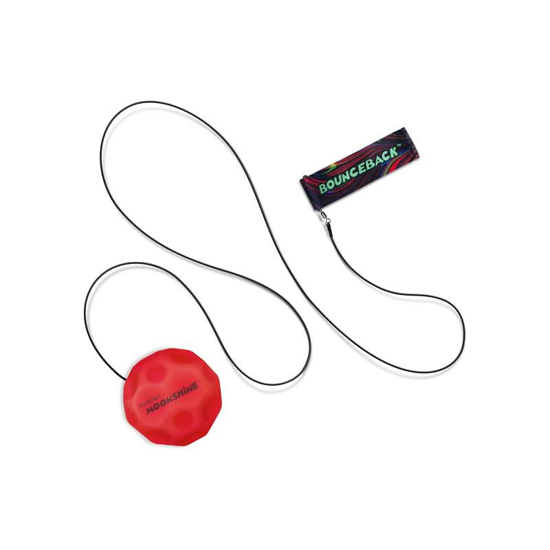 Waboba LED Bounceback Moon Ball With Wrist Strap High-Bounce Tether Ball Motion-Activated Lights Red Secondary image