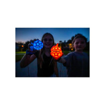 Waboba LED Bounceback Moon Ball With Wrist Strap High-Bounce Tether Ball Motion-Activated Lights Red