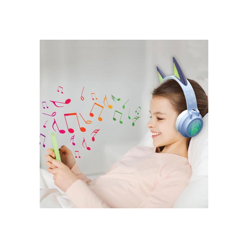 Lexibook Bluey Universe 3D Design Bluetooth Wired Light-Up Headphones Blue