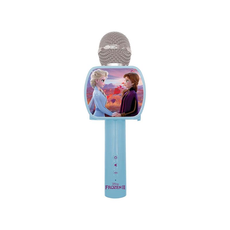 Lexibook Disney Frozen II Wireless Karaoke Microphone With Bluetooth Built-In Speaker - Blue Main image