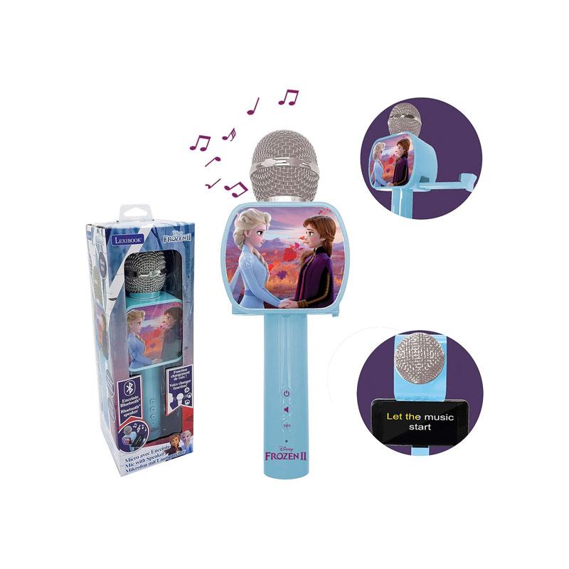 Lexibook Disney Frozen II Wireless Karaoke Microphone With Bluetooth Built-In Speaker - Blue Secondary image