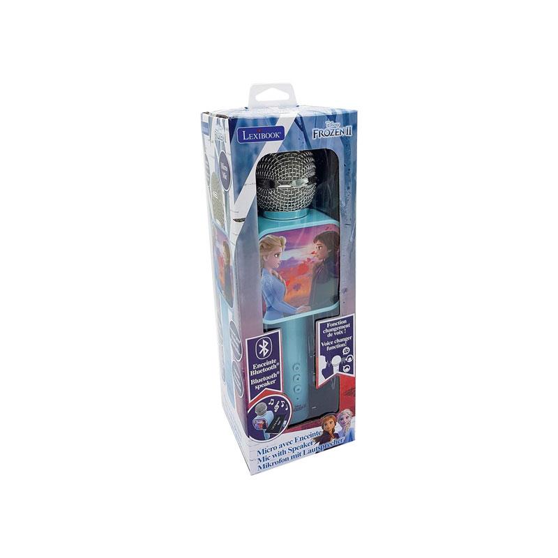 Lexibook Disney Frozen II Wireless Karaoke Microphone With Bluetooth Built-In Speaker - Blue
