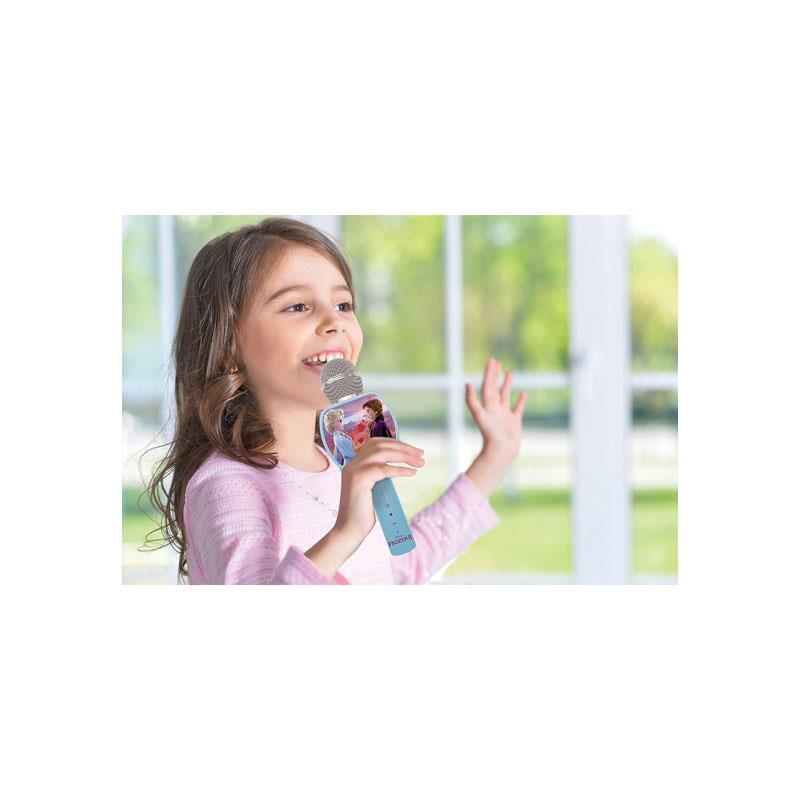 Lexibook Disney Frozen II Wireless Karaoke Microphone With Bluetooth Built-In Speaker - Blue