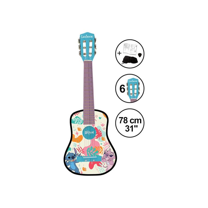 Lexibook Disney Stitch Children's Acoustic Guitar 78cm Multicolour