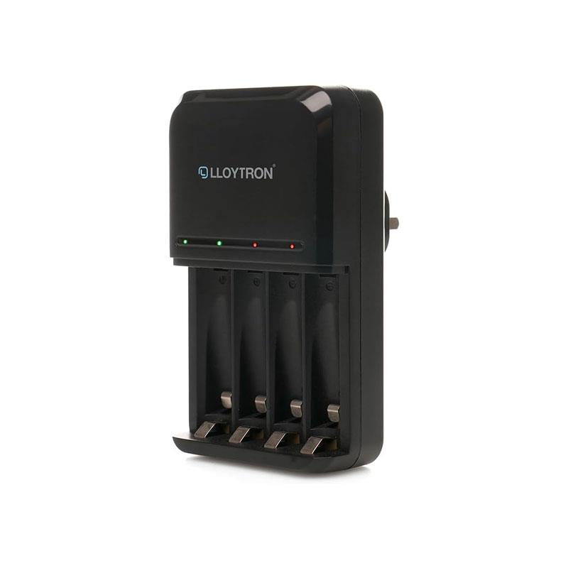 Lloytron Ultra Fast AA/AAA Smart Battery Charger For NiMH Batteries Black