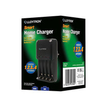 Lloytron Ultra Fast AA/AAA Smart Battery Charger For NiMH Batteries Black