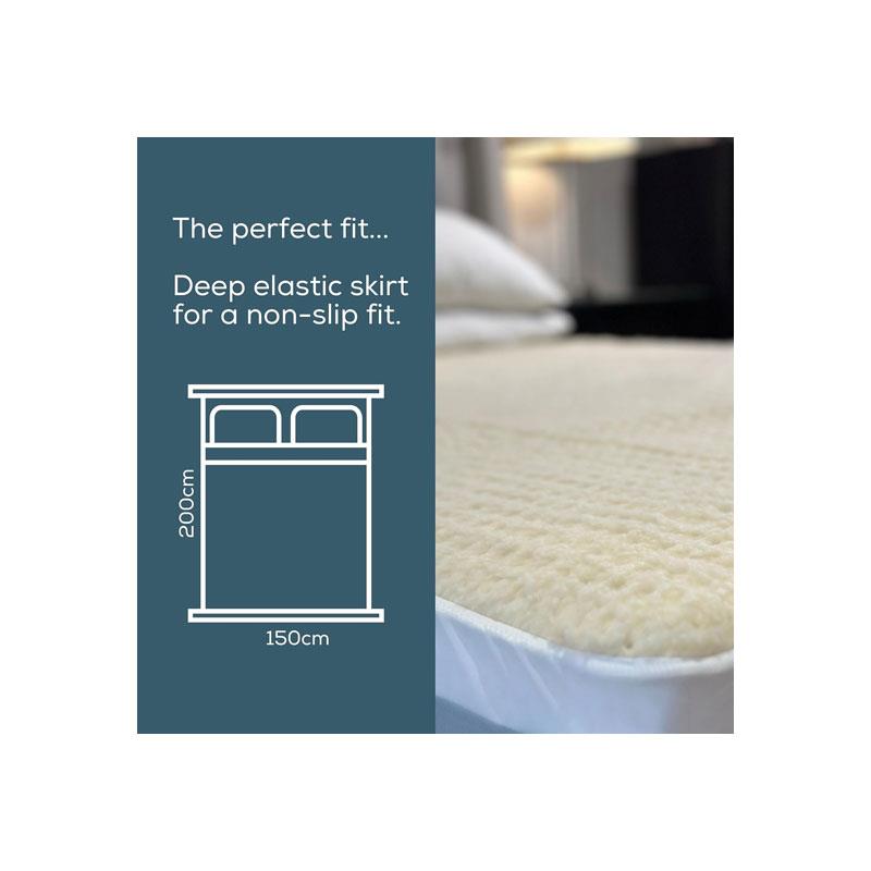 Beurer Monogram Comfort Fitted King Dual Heated Matress Cover 6 Temperature Settings Extra Soft Breathable King Size 200 x 150cm White Secondary image