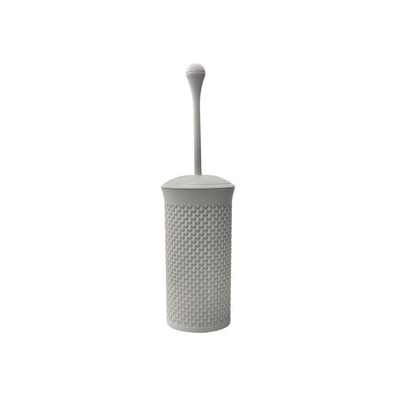 JVL Droplette Toilet Brush And Holder Set Plastic 40 x 12cm Approx Ice Grey