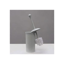 JVL Droplette Toilet Brush And Holder Set Plastic 40 x 12cm Approx Ice Grey