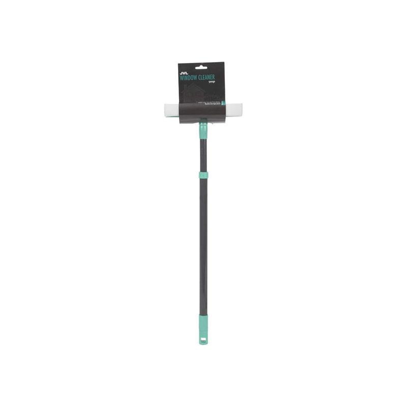 JVL Rubber Squeegee Sponge Window Cleaner With Extendable Pole Turquoise