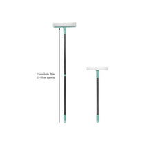 JVL Rubber Squeegee Sponge Window Cleaner With Extendable Pole Turquoise