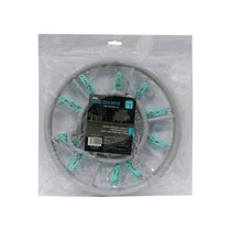 JVL Round Sock Dryer With 16 Piece Clothes Pegs One Size Aqua/Grey/White