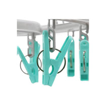 JVL Round Sock Dryer With 16 Piece Clothes Pegs One Size Aqua/Grey/White