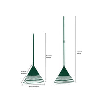 JVL Thegardener Outdoor Garden Lawn Leaf Rake With Telescopic Handle Aluminium Green