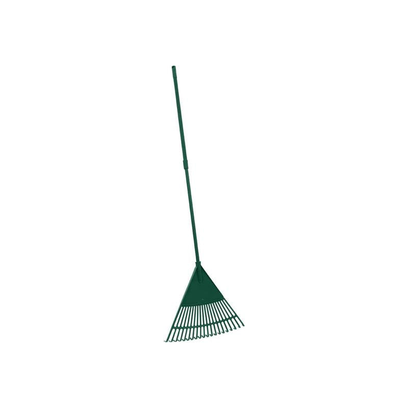 JVL Thegardener Outdoor Garden Lawn Leaf Rake With Telescopic Handle Aluminium Green