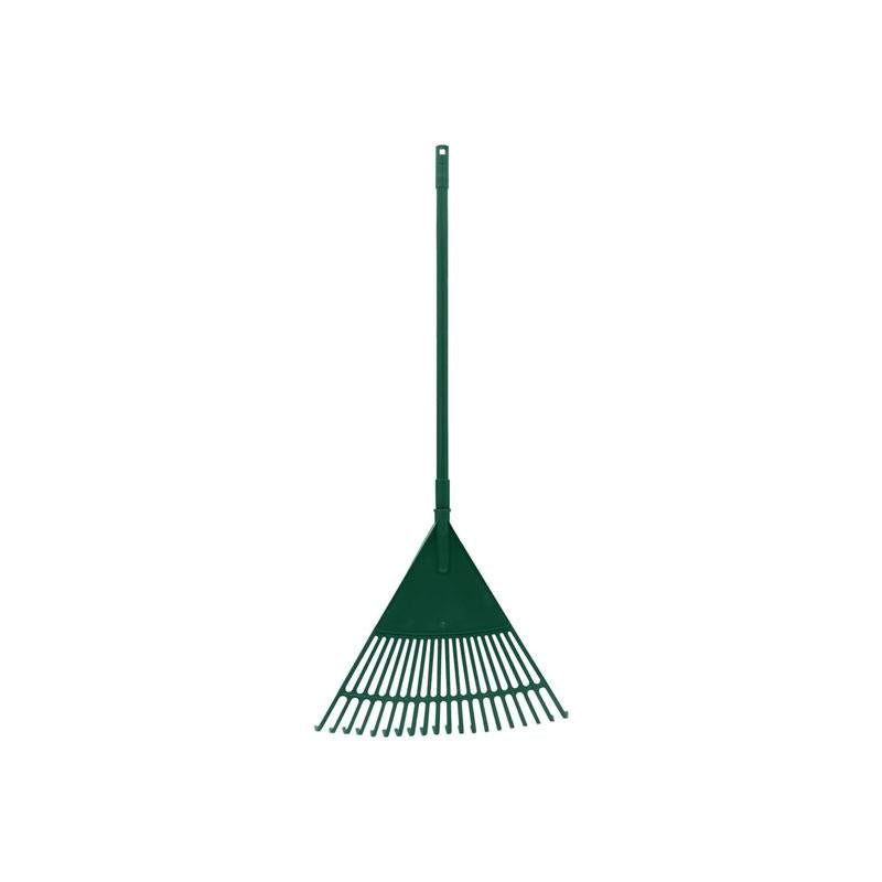JVL Thegardener Outdoor Garden Lawn Leaf Rake With Telescopic Handle Aluminium Green