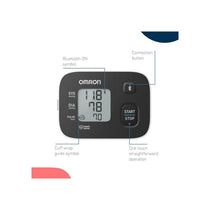 Omron RS3 Intelli IT Wrist Blood Pressure Monitor Clinically Validated Free Smartphone App Wrist BP Monitor With 30 Readings Black/White