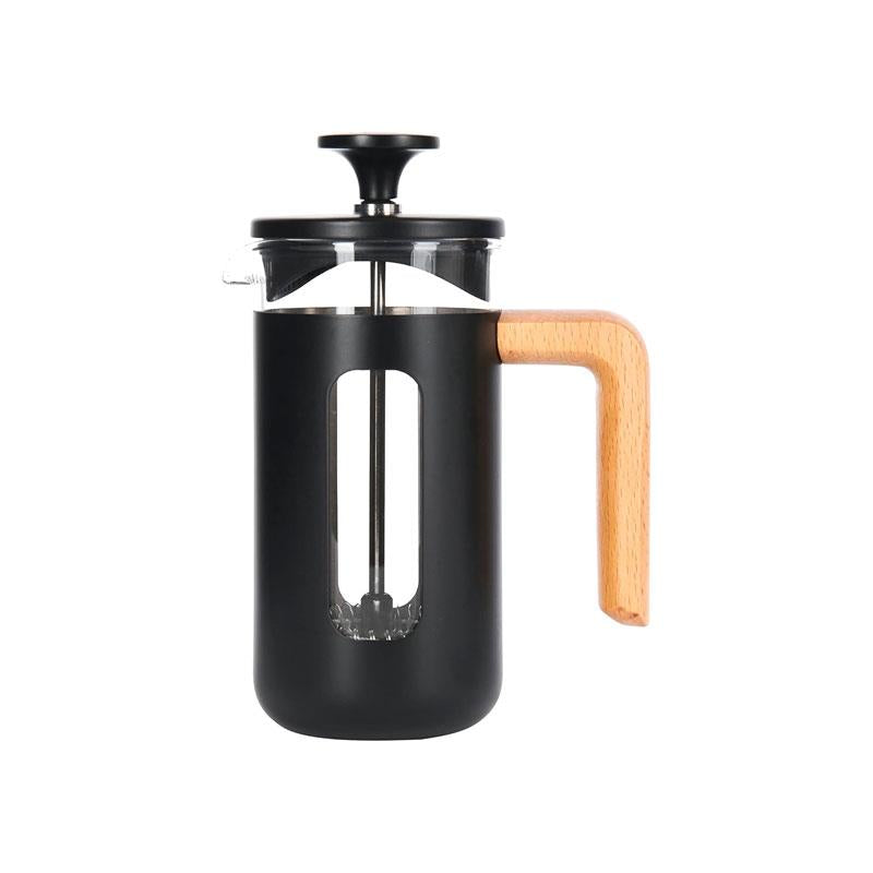 La Cafetiere Pisa 3-Cup/35ml Cafetiere Small French Press Coffee Maker Heat-Resistant Borosilicate Glass Stainless Steel Black Main image