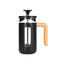 La Cafetiere Pisa 3-Cup/35ml Cafetiere Small French Press Coffee Maker Heat-Resistant Borosilicate Glass Stainless Steel Black