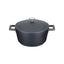 MasterClass Casserole Dish 20cm 2.5 Litres With Self-Basting Lid Cast Aluminium Black