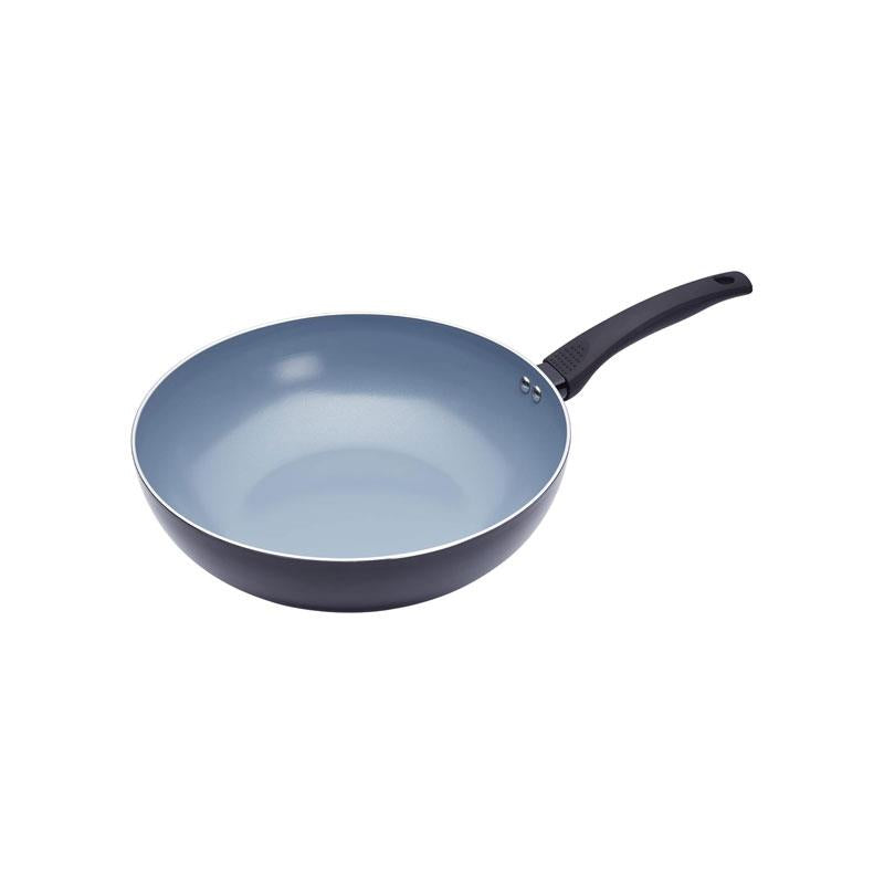 MasterClass Non-Stick Induction-Ready Wok 30cm Ceramic Carbon Steel 5 Litres Grey Main image