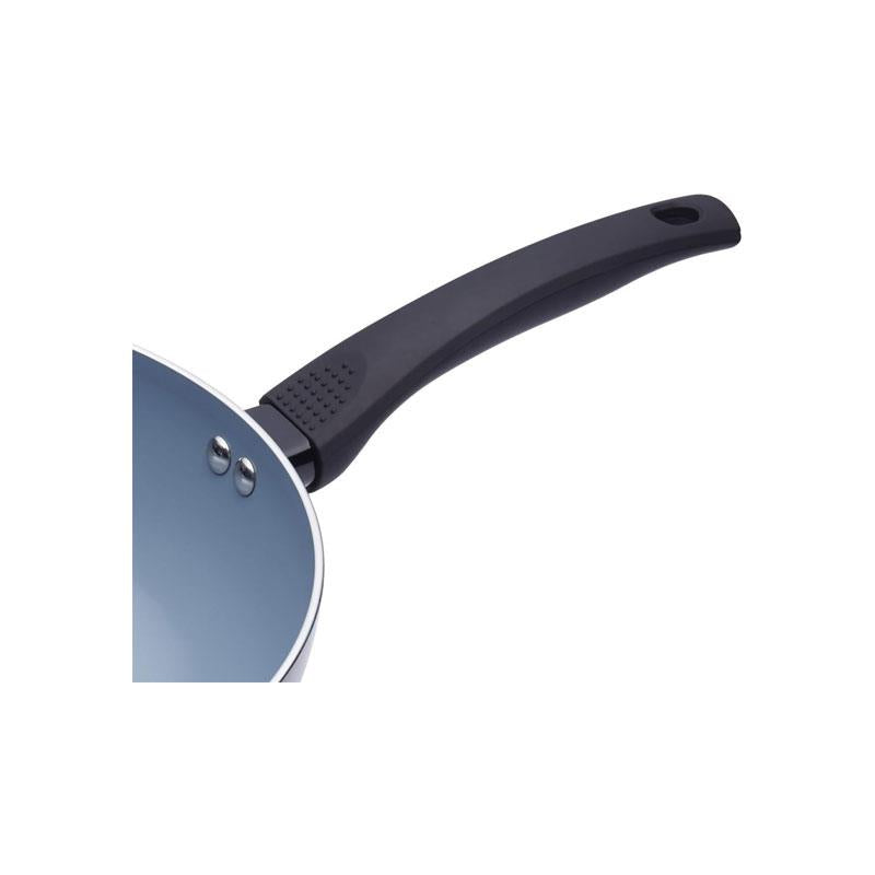 MasterClass Non-Stick Induction-Ready Wok 30cm Ceramic Carbon Steel 5 Litres Grey